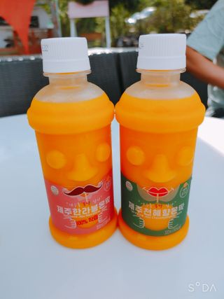 탐라원 제주의 맛, 몬딱주스 4종세트 - 한라봉몬딱주스, 천혜향몬딱주스, 청귤에이드, 당근몬딱주스 — 5점을 준 리뷰어가 2021년 8월 올린 사용 사진