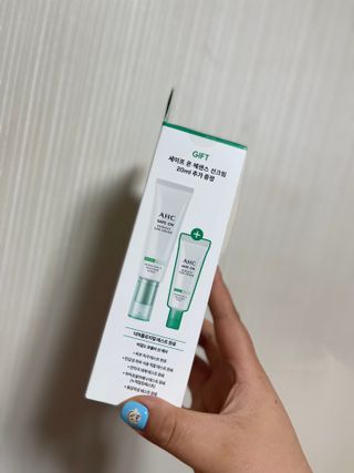 [AHC] 세이프온 에센스 선크림 올리브영 스페셜 증정 기획세트 — 5점을 준 리뷰어가 2022년 6월 올린 사용 사진