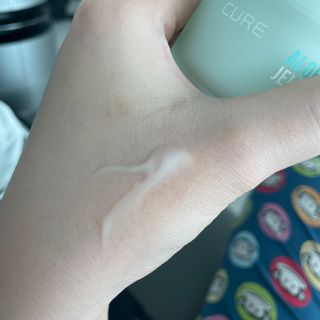 김정문알로에 큐어 큐어 알로에 리프레쉬 젤리 세럼, 큐어 알로에 하이드로 젤리 크림 — 5점을 준 리뷰어가 2021년 3월 올린 사용 사진