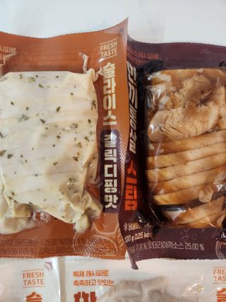 한끼통살 슬라이스 닭가슴살 — 5점을 준 리뷰어가 2023년 2월 올린 사용 사진