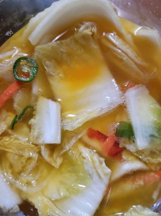 셰프애찬 단호박 백김치 1kg — 5점을 준 리뷰어가 2022년 10월 올린 사용 사진