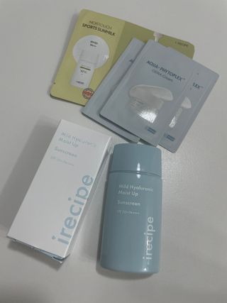 아이레시피 마일드 히알루로닉 모이스트 업 선스크린 SPF50+ PA++++ — 5점을 준 리뷰어가 2023년 6월 올린 사용 사진