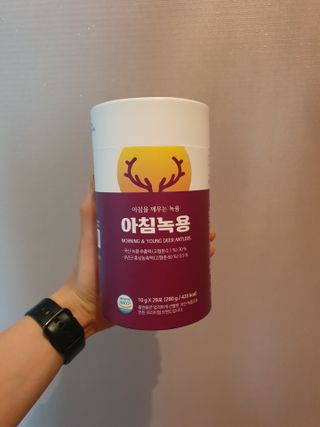 [몸엔용] 전국 이마트 런칭 신상, 아침을 깨우는 녹용 아침녹용 10g x 28포 — 5점을 준 리뷰어가 2021년 7월 올린 사용 사진