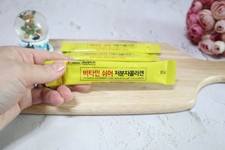 자연에온 경남제약 비타민 쉬머 저분자콜라겐 20g x 30포 — 5점을 준 리뷰어가 2021년 12월 올린 사용 사진