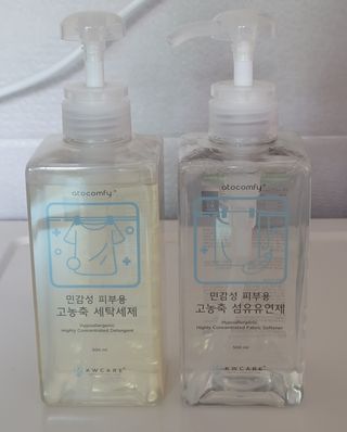 아토컴피 신생아와 반려동물도 사용가능한 고농축 세탁세제 섬유유연제 500ml 세트 (독일 피부과 임상시험 완료) — 5점을 준 리뷰어가 2022년 9월 올린 사용 사진