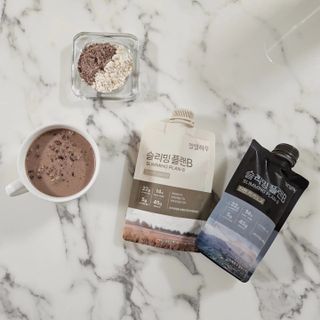 일일하우 슬리밍 플랜B 고소한 귀리맛, 진한 카카오맛 (체중조절식) — 5점을 준 리뷰어가 2023년 5월 올린 사용 사진