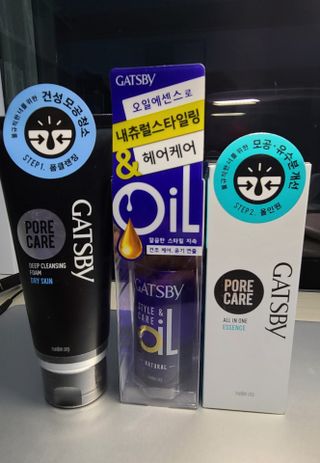[갸스비] 명불허전, 남성을 위한 브랜드 갸스비의 올인원, 폼클렌징, 헤어오일 3종 — 5점을 준 리뷰어가 2021년 3월 올린 사용 사진