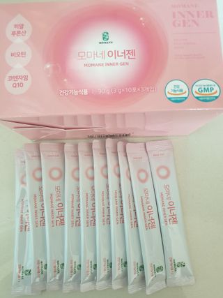 [모마네] 이너뷰티 히알루론산 비오틴 코큐텐 저분자피쉬콜라겐 - 3 g 30포 ★석류맛 — 5점을 준 리뷰어가 2021년 12월 올린 사용 사진