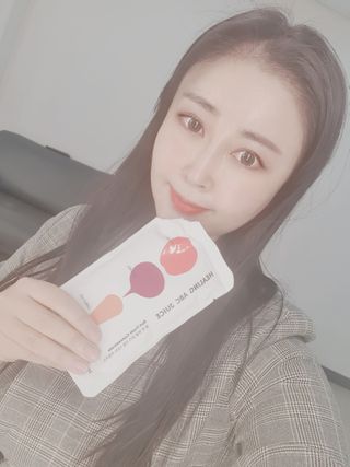 위케어 힐링 ABC주스 3포 비농축착즙 국내산 재료 사용 사과 레드비트 당근 — 5점을 준 리뷰어가 2021년 4월 올린 사용 사진