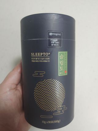 프리마인 자체 기업부설 연구소에서 찾아낸 건강한 수면의 비밀.  슬립토 플러스 30포 — 4점을 준 리뷰어가 2021년 10월 올린 사용 사진