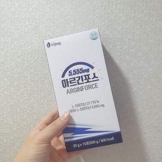 자연에온 아르긴포스 L-아르기닌 5555mg 스틱 15개입 1박스 — 4점을 준 리뷰어가 2021년 4월 올린 사용 사진