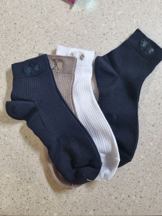 [사이즈가 있는 양말 필로이] 남/여 골지 발목 양말 4족 세트 남【S, M, L, XL】여【S, M, L】_컬러 랜덤 — 5점을 준 리뷰어가 2022년 6월 올린 사용 사진