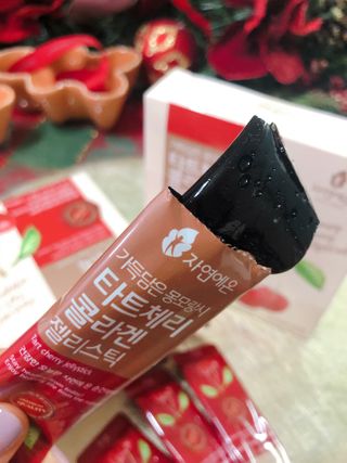 자연에온 가득담은 몽모랑시 타트체리 콜라겐 젤리스틱 — 5점을 준 리뷰어가 2020년 12월 올린 사용 사진