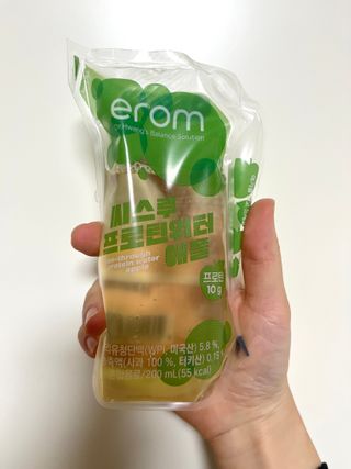 이롬 씨스루 프로틴워터 사과, 자몽 200ml x 12입 — 4점을 준 리뷰어가 2022년 9월 올린 사용 사진