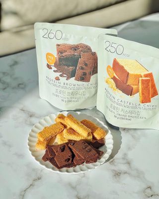 신상품) 딜라이트 프로젝트 프로틴  브라우니칩/ 카스테라칩 총 6EA — 5점을 준 리뷰어가 2022년 6월 올린 사용 사진