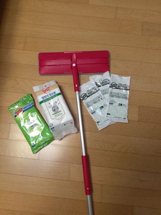 3M 스카치브라이트 비마마젠타 밀대걸레 세트+ PET 정전기청소포 대형 30매 — 5점을 준 리뷰어가 2023년 7월 올린 사용 사진