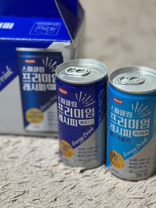 한미사이언스 [한미] 스파클링 프리미엄 레시피 (카페인, 제로카페인 2종)각5개총10개제공 — 4.5점을 준 리뷰어가 2025년 1월 올린 사용 사진
