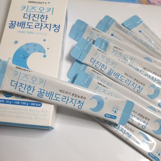 [이뮤니티플러스]우리아이 면역오키, 건강오키 _ 키즈오키 더진한꿀배도라지청 10포 1box — 5점을 준 리뷰어가 2022년 4월 올린 사용 사진