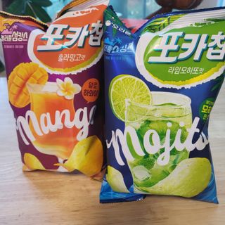 2022 오리온 여름한정판 초코파이 수박 / 포카칩 훌라망고맛 / 포카칩 라임모히또맛 — 5점을 준 리뷰어가 2022년 7월 올린 사용 사진