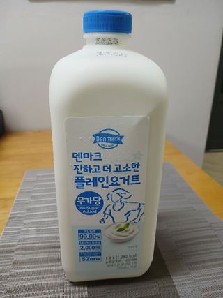*구매평_[덴마크] 진하고 더 고소한 무가당 플레인 요거트 1.8L — 5점을 준 리뷰어가 2025년 9월 올린 사용 사진