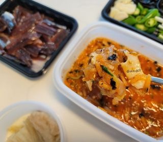 마라도푸드 포항 구룡포 햇 과메기 야채세트 마라도회식당 꽁치 — 5점을 준 리뷰어가 2024년 1월 올린 사용 사진
