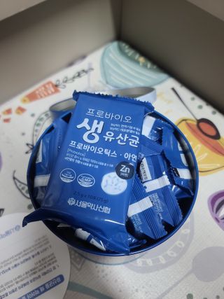 서울약사신협_프로바이오생유산균_2.5G x 100포 — 5점을 준 리뷰어가 2021년 6월 올린 사용 사진