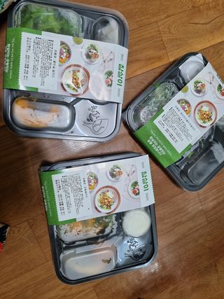 참살이도시락 작심삼일 샐러드도시락 3개 맛보기 새벽배송 또는 택배배송 — 5점을 준 리뷰어가 2021년 8월 올린 사용 사진
