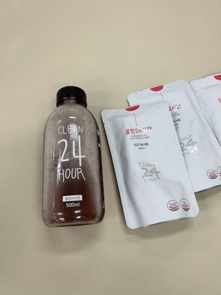 클린24시간 1BOX(5포) + 전용보틀(500ml) — 5점을 준 리뷰어가 2022년 8월 올린 사용 사진