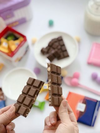 리터스포트 컬러풀 버라이어티 2종, 넛셀렉션 1종, 카카오셀렉션 1종, 초코큐브 초콜릿믹스 — 5점을 준 리뷰어가 2021년 1월 올린 사용 사진