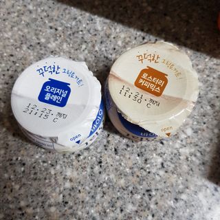 매일바이오 그릭요거트 오리지널 플레인 4개, 로스터리 커피믹스 4개 — 2점을 준 리뷰어가 2021년 12월 올린 사용 사진