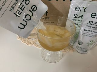 [이롬] 오크라 마시는 뷰티드링크 100mL x 20입 — 5점을 준 리뷰어가 2022년 7월 올린 사용 사진