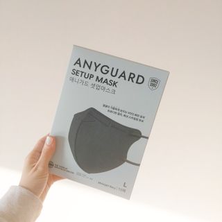 애니가드 셋업마스크 4컬러 각 10매입 [크리미베이지, 캐시미어로즈, 초콜렛브라운, 미드나잇네이비] — 5점을 준 리뷰어가 2022년 2월 올린 사용 사진
