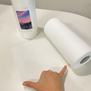 부직포나라 중금속유해물질ZERO 뜯어쓰는 주방 일회용수세미 60매 2매 — 3점을 준 리뷰어가 2022년 10월 올린 사용 사진