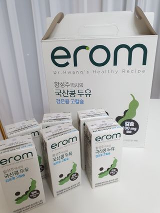 이롬 erom 황성주박사의 국산콩 두유 검은콩 고칼슘 — 5점을 준 리뷰어가 2021년 1월 올린 사용 사진