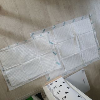 아베크 펫 와이드 프리미엄 대형 애견 강아지 배변 패드 30매 1팩 80g — 5점을 준 리뷰어가 2021년 7월 올린 사용 사진