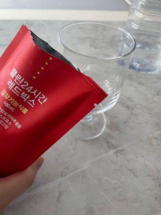 클린24시간 레드박스 1BOX(5포) + 전용보틀(500ml) — 5점을 준 리뷰어가 2024년 3월 올린 사용 사진
