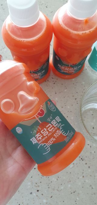 탐라원 무농약 당근과즙으로 건강한 당근주스, 당근몬딱주스 — 5점을 준 리뷰어가 2021년 8월 올린 사용 사진