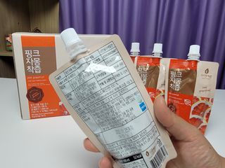 자연에온 핑크 자몽 착즙 100mL 10개입 1BOX +가 득담은 자몽 콜라겐 젤리스틱 1BOX — 5점을 준 리뷰어가 2021년 7월 올린 사용 사진