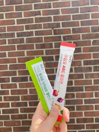 아임오 풋사과 식이섬유 밸런스 젤리 14포 — 5점을 준 리뷰어가 2021년 6월 올린 사용 사진