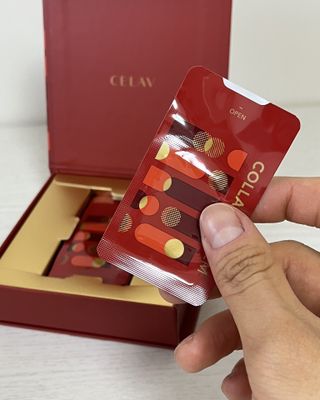 프리마인 귀족의 콜라겐, 92배 흡수율. 럭셔리 프리미엄 셀라브 콜라겐필름 30매 — 4점을 준 리뷰어가 2022년 5월 올린 사용 사진