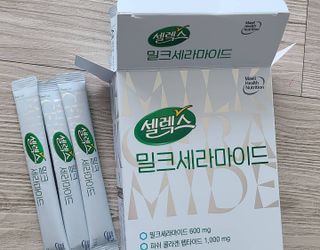 셀렉스스포츠 셀렉스 밀크세라마이드 저분자피쉬콜라겐 28포 X 1박스 — 5점을 준 리뷰어가 2021년 6월 올린 사용 사진