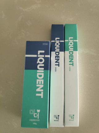 리퀴덴트 오랄케어 온가족용 리퀴덴트 더더 오랄케어 무불소 치약 + 임상시험완료 이중 미세 엠보싱 칫솔 올데이세트 — 5점을 준 리뷰어가 2020년 12월 올린 사용 사진