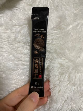 프리마인 자체 기업부설 연구소에서 찾아낸 건강한 수면의 비밀.  슬립토 플러스 30포 — 5점을 준 리뷰어가 2021년 11월 올린 사용 사진