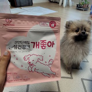 My Pet Care 천연단백질 관절건강에 개좋아 — 5점을 준 리뷰어가 2021년 2월 올린 사용 사진