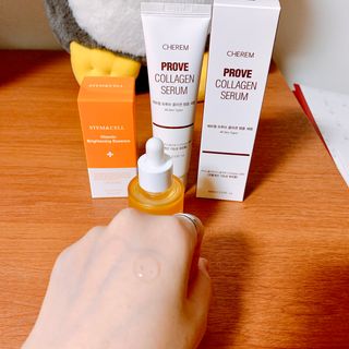 체르엠 비타민 브라이트닝 에센스 + 콜라겐앰플 세트 — 4점을 준 리뷰어가 2021년 12월 올린 사용 사진