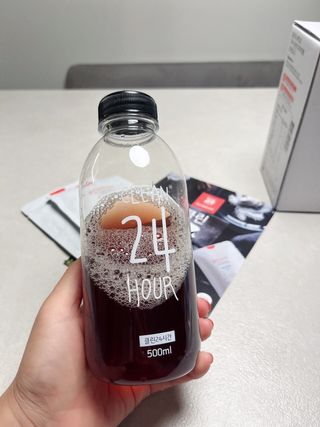 클린24시간 1BOX(5포) + 전용보틀(500ml) — 5점을 준 리뷰어가 2022년 9월 올린 사용 사진
