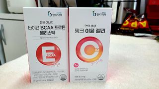 인디닥터 면역 생생 핑크 이뮨 젤리 + 타이탄 BCAA 프로틴 젤리스틱 — 5점을 준 리뷰어가 2022년 5월 올린 사용 사진