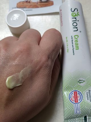 건선/아토/습진/민감성 피부 천연보습진정크림 소리온 크림 & 센시티브 크림 50g — 5점을 준 리뷰어가 2022년 1월 올린 사용 사진