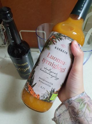 H365 [Kaskein Luomutyrniglögi] 핀란드 전통 무알콜 멀드와인 시벅톤 글로기 — 5점을 준 리뷰어가 2021년 4월 올린 사용 사진
