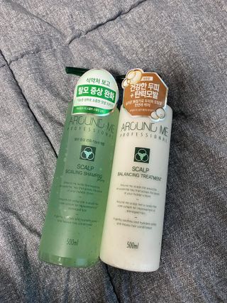 어라운드미 [어라운드 미] 탈모 증상 완화 스칼프 샴푸 + 두피 영양 공급 트리트먼트 — 4점을 준 리뷰어가 2021년 6월 올린 사용 사진